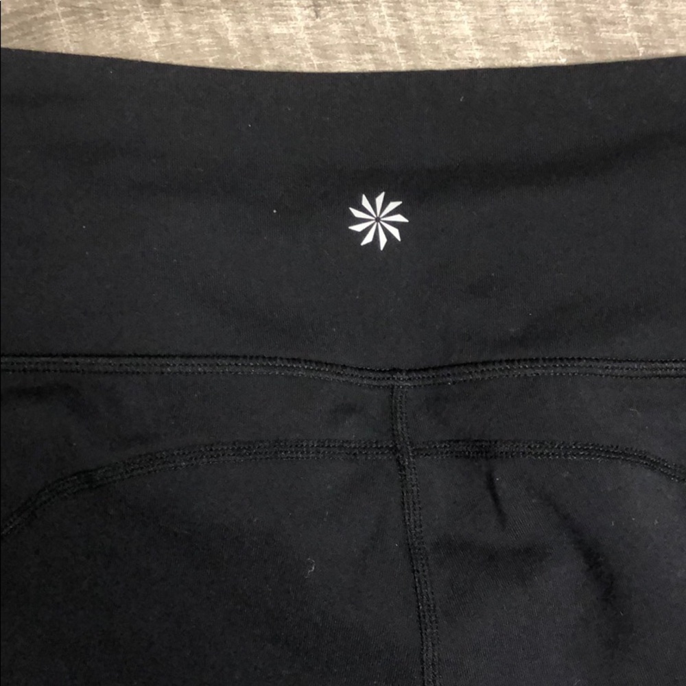 Athleta Black Large Capris with mesh sides - Picture 5 of 6